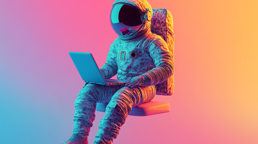 SEO Marketing Las Vegas - Astronaut working on SEO optimization